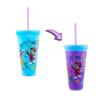 Mickey Mouse 32 oz. Plastic Tumbler with Lid and Straw