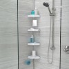 HiRise Four Corner Standing Shower Caddy with 9' Tension Pole Rust Proof Aluminum Shower Organizer - Better Living Products: Adjustable Height - 3 of 4
