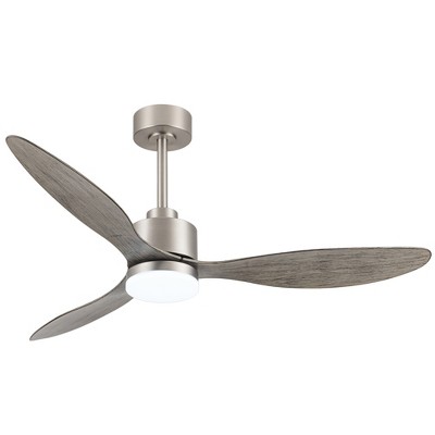 Airsurfer 52-Inch White Ceiling Fan with Remote, Reversible DC Motor, 3 ABS Blades & Color-Changing LED Light