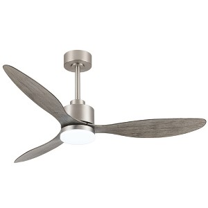 Airsurfer 52-Inch White Ceiling Fan with Remote, Reversible DC Motor, 3 ABS Blades & Color-Changing LED Light - 1 of 4