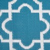DII Design Imports Indoor Outdoor 4 x 6 Ft Reversible Lattice Woven Rectangular Runner Rug for Decks, Patios, Living Rooms, & Kitchens, Storm Blue - 3 of 4