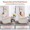 PAGED Modern 360 Degree Swivel Recliner Chair, PU Leather Rocking Chair with Side Pocket, Comfy Accent Chair for Bedroom, Living Room - 3 of 4
