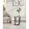 Round Side End Table, 2-Tier Accent Bedside Table with Storage Shelf, Easy Assembly - 2 of 4