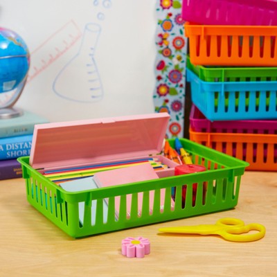 Bright Creations Small Multicolor Plastic Storage Bins, Set of 8
