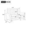 LOVMOR 57.5" Modern Living Room Loveseat Linen Upholstered Couch Furniture for Home or Office - 2 of 4