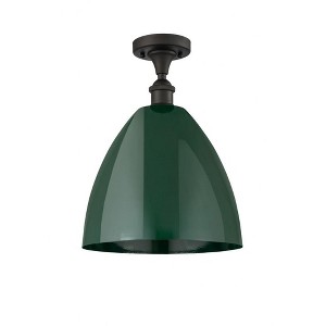 Plymouth Dome - 1 Light Semi-Flush Mount In Industrial Style-14.75 Inches Tall and 12 Inches Wide - 1 of 1