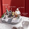 SEVOBAL Decorative Holiday Scene Props Christmas Church Choir Village Tabletop Decoration Display, Gray, 11.02"*8.07"*8.46" - 2 of 4