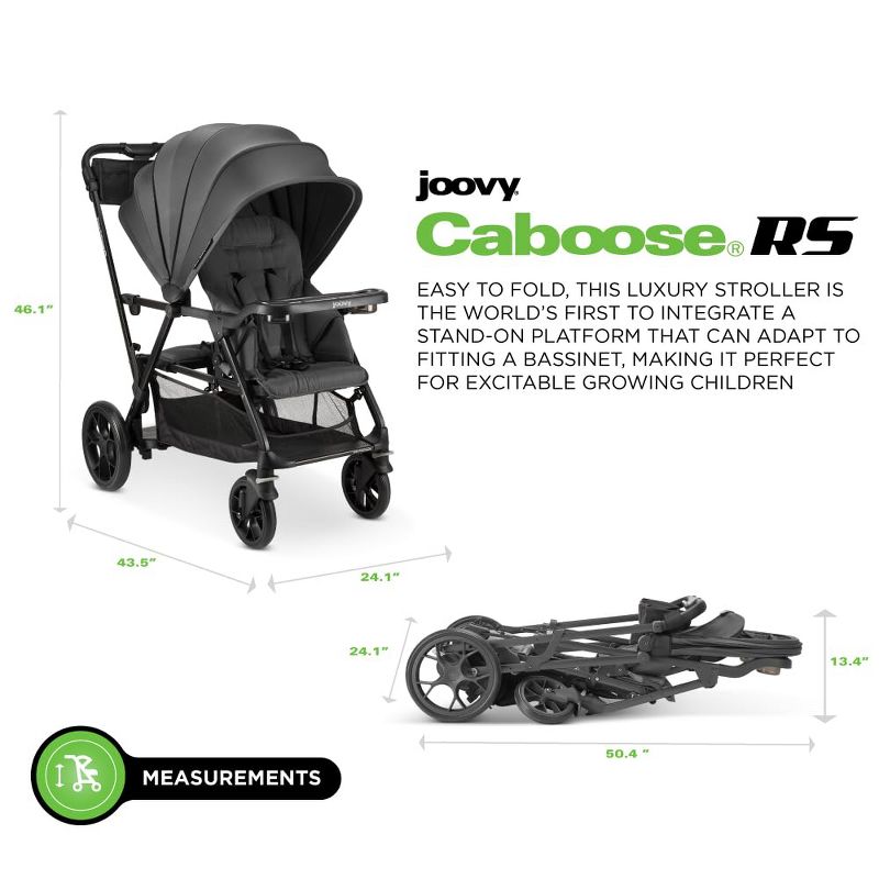 Joovy Caboose RS Premium Sit And Stand Double Stroller, 2 of 5