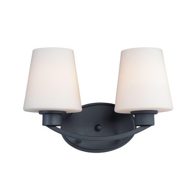 Maxim Lighting Shelter 2 - Light Vanity in  Black