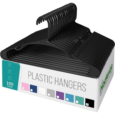 Paaaawaters Clothes Hangers Plastic 100 Pack For Adults - Plastic Hangers, The Perfect Coat Hanger