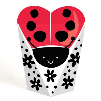 Big Dot of Happiness Happy Little Ladybug - Baby Shower or Birthday Party Favors - Gift Heart Shaped Favor Boxes for Women and Kids - Set of 12