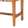 bali & pari Prita Paper Loom and Mahogany Wood Dining Bench Brown/Natural Brown - 2 of 4