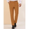 Lars Amadeus Men's Regular Fit Flat Front Chino Business Wedding Suit Pants - 2 of 4