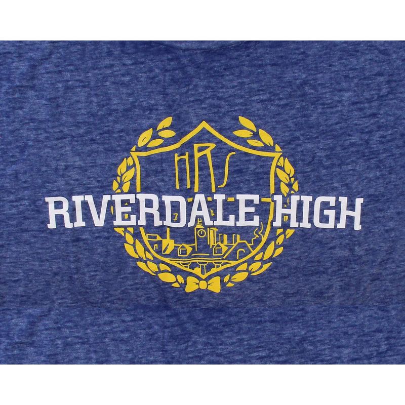 Riverdale Juniors High School Logo Burnout T-Shirt (X-Large) Adult Blue, 3 of 5