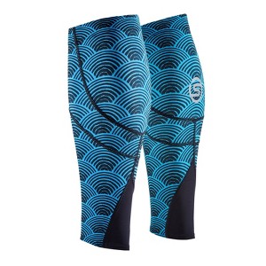 SKINS SERIES-3 UNISEX MX CALF SLEEVES BLACK WAVE - 1 of 4