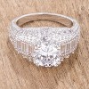 Slickblue 2.63 Ct. Clear Baguette and Round Cut Engagement Ring for Women, Size 5-10 - 2 of 2
