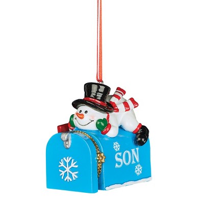 Collections Etc Festive Mailbox Trinket Christmas Tree Ornaments 2.5 X ...