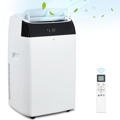 14,000 BTU portable air conditioner cools up to 750 sq. ft.; 3-in-1 unit with dehumidifier, fan mode, energy-efficient, ultra-quiet, remote timer.