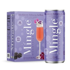 Mingle Mocktails Blackberry Hibiscus Bellini - 4pk/355ml Cans - 1 of 4