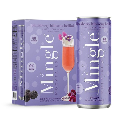 Mingle Mocktails Blackberry Hibiscus Bellini - 4pk/355ml Cans - image 1 of 4