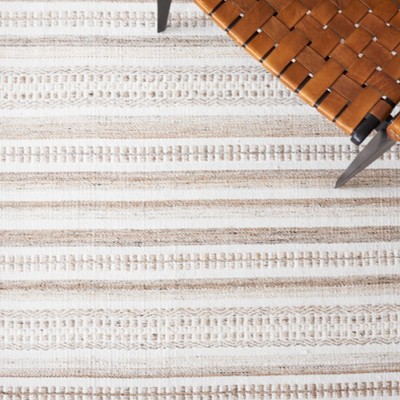 Bohemian Ivory Synthetic Flat Woven 27" Rug