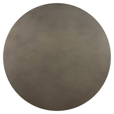 Gray Concrete and Acacia Round Dining Table for Six