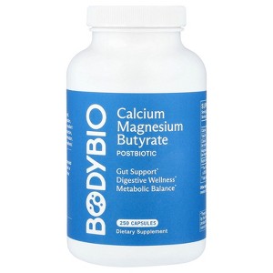 BodyBio Calcium Magnesium Butyrate, 250 Capsules - 1 of 4