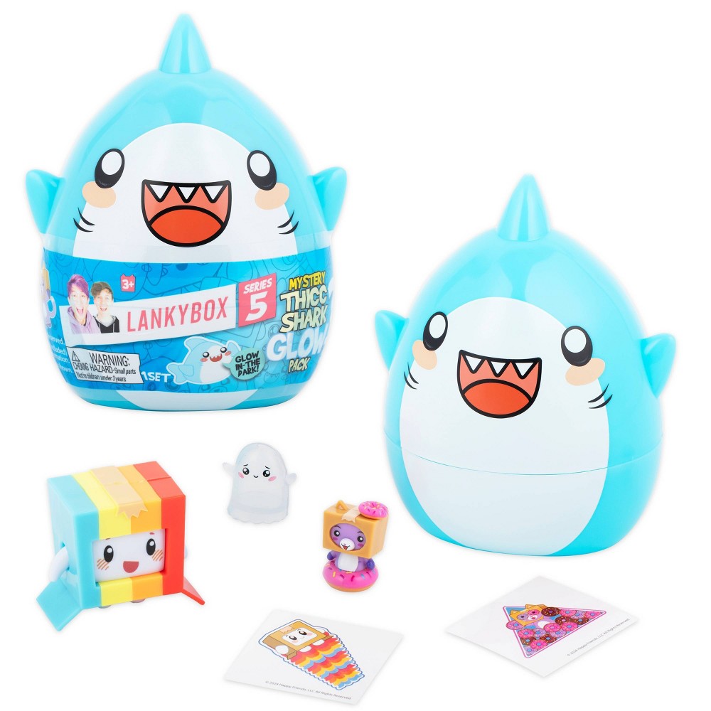 LankyBox Thicc Shark Glow-in-the-Dark Set