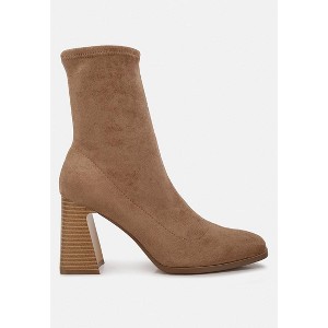 Candid High Ankle Flared Block Heel Boots Women - 1 of 4