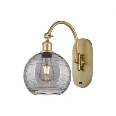 Athens Deco Swirl - 1 Light Arm Swivels Side to Side Wall Sconce In Industrial Style-13.38 Inches Tall and 8 Inches Wide