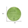 Green And Olive Green Oriental Washable Indoor Outdoor Area Rug - 3 of 4