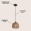 JONATHAN Y Campana Bohemian Modern Woven Rope/Iron LED Pendant - 4 of 4