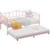 TackView Twin Daybed with Trundle, Metal Sofa Bed Frame with Steel Slat Support, for Living Room, Bedroom, No Box Spring Needed - 4 of 4