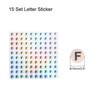 Unique Bargains Laser Capital Alphabet Round Self-Adhesive Reflective Letter Stickers 10 Pcs - 2 of 3