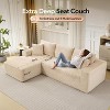 108" Cloud Sectional Sofa with Left Chaise, Deep Seat Modular Couch, Plush Corduroy Upholstered Sofa, No Assembly Required,Living Room Sofa - 4 of 4