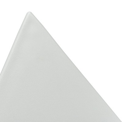 Vibrant White Polycarbonate Triangular Vanity Stool