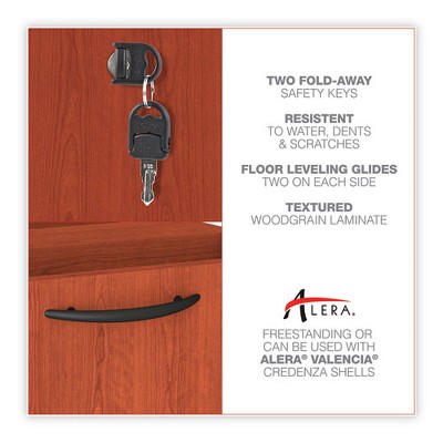 Medium Cherry 34'' Wide Lockable 2-Drawer Lateral File Cabinet