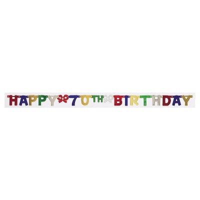 70th Birthday Party Banner