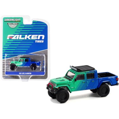 2021 Jeep Gladiator Pickup Truck with Off-Road Parts "Falken Tires" "Hobby Exclusive" 1/64 Diecast Model Car by Greenlight
