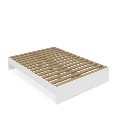 Full Platform Bed Frame White - Polifurniture: Modern Design, Wood ...