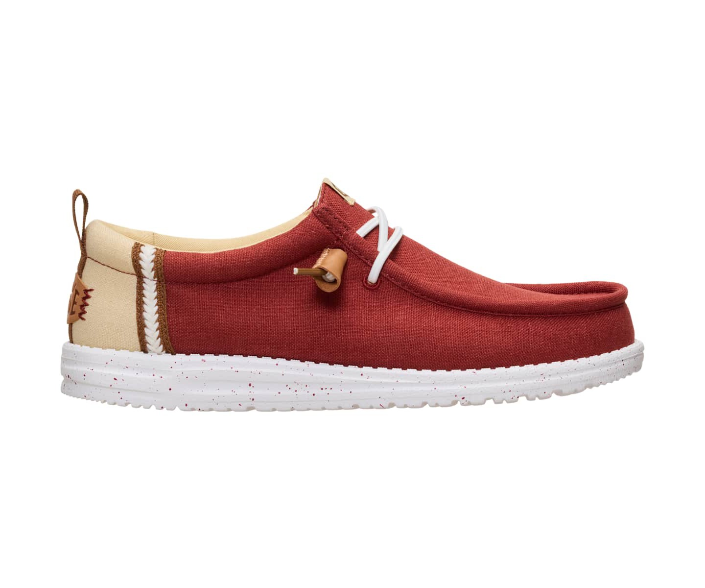 HEYDUDE Men Wally Craft Linen, Burnt Red/Multi, 11, цвет: Красный — фото 1