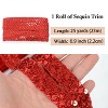 Sewing Sequin Trim 0.9 Inch 4 Row, 25 Yards Glitter Sequin Ribbon Metallic Stretch Bling Strip DIY Craft Decoration - 2 of 4