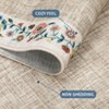 Machine Washable Modern Floral Bordered  Non Slip Area Rug for Living Room Soft Low Pile Indoor Aesthetic Carpet for Bedroom Dining Room Office - 4 of 4