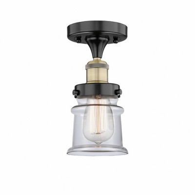 Canton - 1 Light Semi-Flush Mount In Industrial Style-9.25 Inches Tall and 5.25 Inches Wide