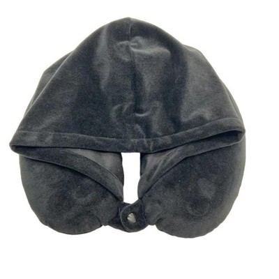 Twinkie 2 in 1 Travel Neck Pillow and Velvet Hoodie with Rest Neck Support and Eye Shield for Long Travels, Airplanes, Car Rides, Office