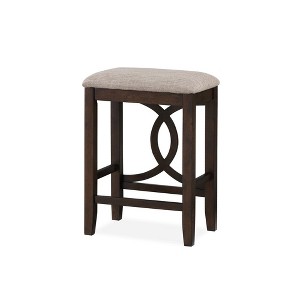 New Classic Furniture,Bella Wood Counter Stool With Fabric Seat In Cherry (Set Of 2) - 1 of 4
