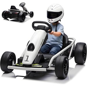 coucheta 24v Big Kids Electric Karts, 300w 8MPH Support for Smooth Slew Drift with Slow Start for Protection, Maximum Load 180Lbs, for Age 8-11 - 1 of 4