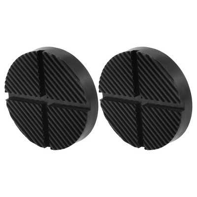 Unique Bargains Car Jack Pad Slotted Puck Support Frame Rail Pinch Weld Protector 12.5 x 2.6cm Black 2pcs