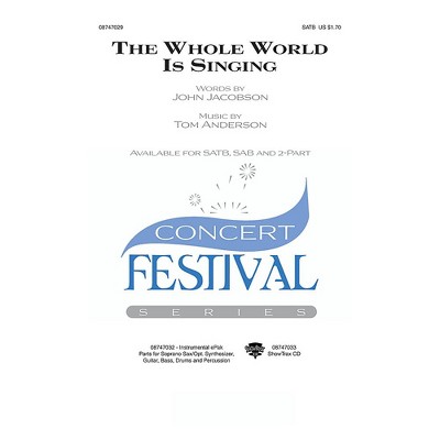 Hal Leonard The Whole World Is Singing 2-Part Composed by John Jacobson