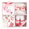 Hudson Baby Infant Girl Layette Boxed Giftset, Strawberries, 0-3 Months - 2 of 2